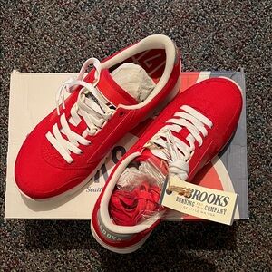 Brooks Vibrant Red Athletic Shoes